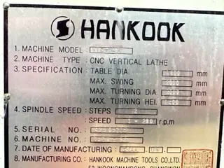 Hankook VTC-160E CNC Vertical Turning " Milling Centre — photo 7 of 13