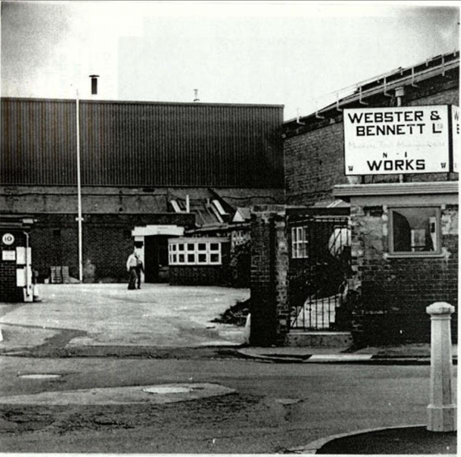 Webster & Bennett Ltd factory entrance, Northey Road Works, Coventry